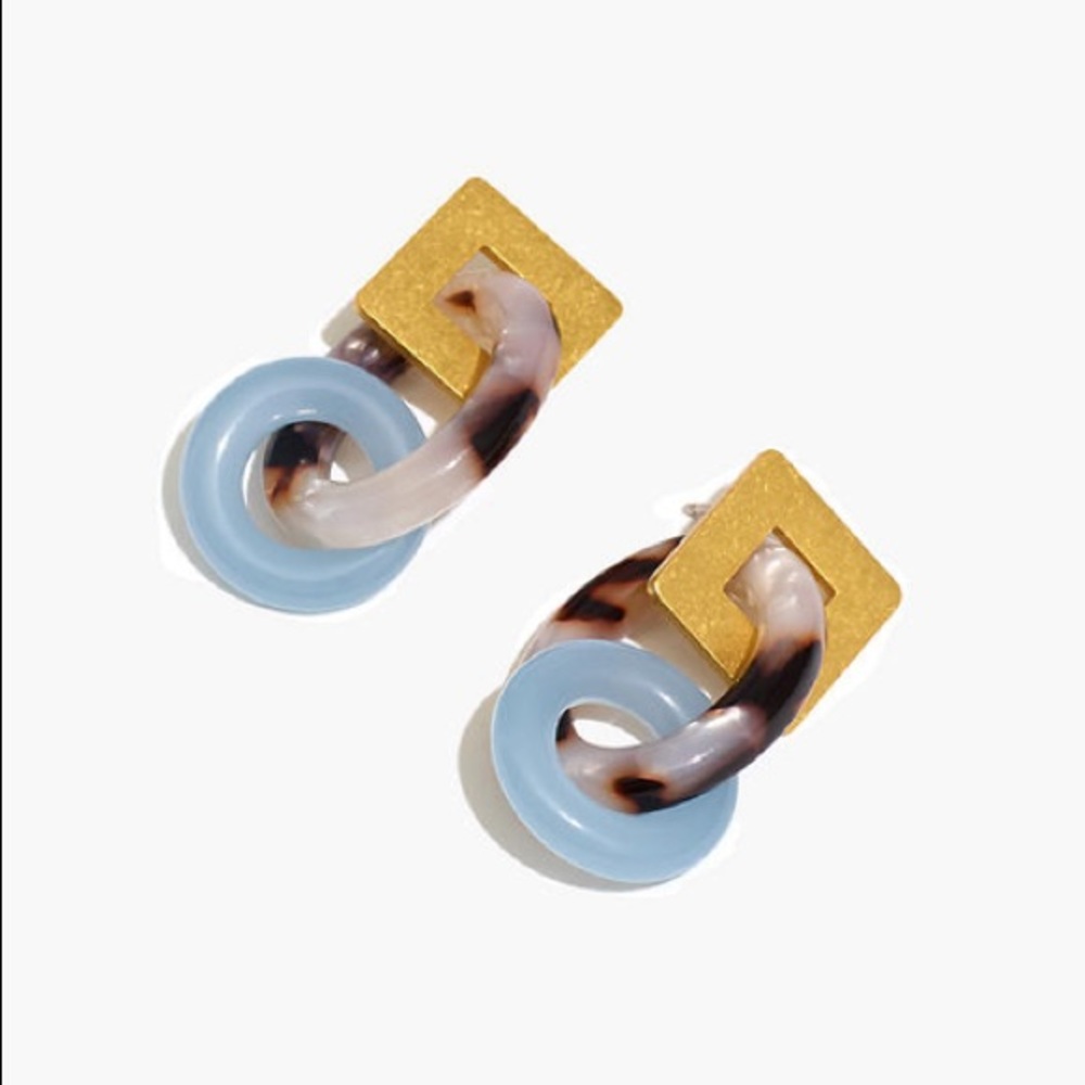 Madewell Geo-Chain Statement Earrings